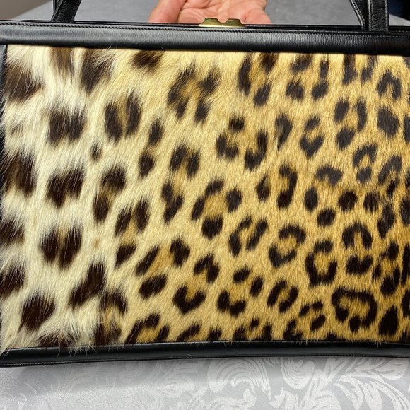 Walter Katten Bags Vtg Black Leopard Purse Handbag Poshmark